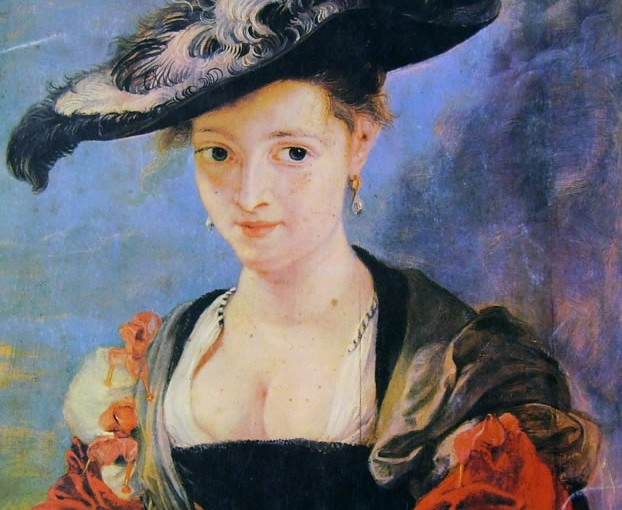 Pieter Paul Rubens: Ritratto di Susanne Fourment (le Chapeau de Paille), anno 1625 ca., cm. 77 x 53, custodito alla National Gallery di Londra.